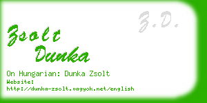 zsolt dunka business card